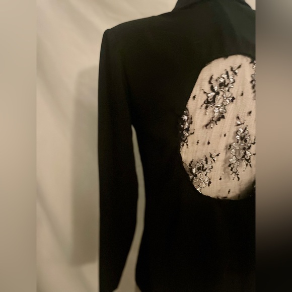One of a kind handmade blazer with lace detail - Picture 3 of 9